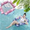 Xiujuers 2 Pezzi Amaca Gonfiabile Galleggiante, Amaca Gonfiabile, 4 in1 Materassino Gonfiabile Mare Amaca Acqua, Portatile Lettino Mare Gonfiabile per Piscina Sulla Spiaggia, Accessori per Piscina (C)