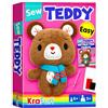 KRAFUN Kit da Cucito Orsacchiotto per Bambini 7+ Anni, Bambola Peluche Teddy Bear, Feltro, Istruzioni, Scatola Riutilizzabile, Giocattolo Educativo