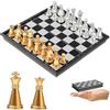 WEITAPYT Mini Scacchiera Portatile, 13 X 13 CM Scacchiera da Viaggio, Scacchieras Magnetica Portatile, Mini Scacchieras Magnetica, Adatto A Bambini E Adulti, Per Feste E Viaggi