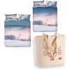 Bassetti Completo Letto + Parure Copripiumino Matrimoniale Serie Image + Shopper in Cotone - WINTER