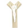 OVUNQUE PROTEGGIMI Piccolo Crocifisso Croce da Parete Moderno 17x 9,5 cm. Croce Y Cristo in Resina Bianco