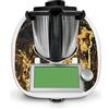 Finest Folia Adesivo protettivo decorativo compatibile con robot da cucina Bimby TM6, accessorio da cucina, impermeabile, autoadesivo RX042 (16 polvere dorata)