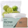 Vove | Buste Biodegradabili con Ziplock | (50 Pezzi) | Richiudibili, Compostabili ed Eco-Friendly | Buste Freezer con Zip | Sandwich, Snack e Verdure