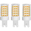 Jiotouhu lampadina G9 LED, 10W equivalente a 100W alogena, Bianco caldo 3000K, Contiene 93 perle, Angolo luminoso super luminoso di 360 °, 220V, Non dimmerabile, Confezione da 3