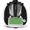 Finest Folia Adesivo protettivo decorativo compatibile con robot da cucina Bimby TM6, accessorio da cucina, impermeabile, autoadesivo RX042 (01 nero glitter)