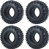 Generic Pneumatici RC 1.0 in gomma morbida Crawler per auto, 4 pezzi, per tutti i 1/24 assiali SCX24 AXI00001, AXI0002, AXI00005, AXI90081 Deadbolt RC Crawler Truck Car (54 mm)