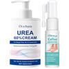 Znnhnn Crema Urea + Spray Peeling Piedi, Crema piedi urea 60 per cento, Spray per Rimozione Calli Piedi, per Pelle Secca, Screpolata, Peeling Esfoliante E Calli Sui