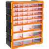 Amazon Basics Armadietto organizer per ferramenta e strumenti per fai da te, con montaggio a parete, 39 cassetti, Nero, 38 L x 15.9 W x 47.3 H cm (lunghezza x larghezza x altezza)
