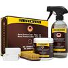 Macari Set per la Cura della Pelle divani Scarpe Auto. Detergente per tappezzeria e Grasso/Crema Pulizia Pelle Auto Come Accessori per Set lustrascarpe, Set di rigenerazione Pelle e Set di Pulizia