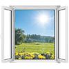 Apalus Zanzariera Universale Finestra 130 x 150 CM, 1 Pezzo - Rete Zanzariera Fissa Regolabile - CON Taglierino e Smoother per Installazione, Bianca