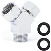 Elegrip Connettore per Tubo Flessibile G1/2, 3 Vie, Y per Bracci Doccia, Bidet WC, Spruzzatore, Adattatore Valvola Angolare