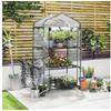 LE AMAZZONI STORE Serra da Giardino e Balconi in acciaio con copertura in PVC impermeabile per Orti, Piante e Fiori (3 Ripiani - 69x49x130H cm)