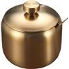 XuQiZZpp Barattoli da cucina moderna Design a prova di perdite Contenitore in acciaio inossidabile con manico dorato con cucchiaio dosatore