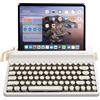 YUNZII QL75 Wireless Typewriter Tastiera Meccanica Retrò Sostituibile a caldo,Retroilluminazione RGB QMK/VIA Programmabile,Tastiera Multidispositivo con 2.4GHz/Type-C/BT (Bianco, onyx tactile)