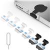 AXFEE 6 Pezzi Tappi Antipolvere, Tappi Antipolvere USB C con Adesivo Rimovibile e Perno, Adatto per Smartphone e Modelli Android, Google Samsung Galaxy XPLORA OnePlus Xiaomi Redmi Poco Motorola