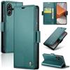 Rerzoiro Cover per Xiaomi Redmi Note 13 Pro Plus 5G /13 Pro+ 5G Custodia Portafoglio [Blocco RFID] Premium Pelle PU Wallet Case Flip con Porta Carte Slot Flip Case per Redmi Note 13 Pro+ 5G, Blu-verde