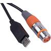 usangreen Cavo di controllo USB a DMX RS485 adattatore convertitore seriale FTDI XLR 3 pin cavo dispositivo di illuminazione da palco (6 piedi, alloggiamento nero USB)
