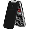 artfone CF241A - Cellulare per anziani senza contratto, Dual SIM 2G GSM con pulsanti grandi,