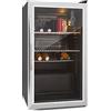 KLARSTEIN Mini Frigo da Camera per Birra, Frigo Portatile, Frigo Piccolo da Ufficio con Porta in Vetro, Mini Frigo Bar con Ripiani Rimovibili, 3-10°C, 80L