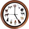 SAFE Wanduhr Bauernhof mit Tierstimmen: Wanduhr Bauernhof, toll für jedes Kinderzimmer. Diese schöne Uhr mit verschiedenen Tierstimmen zu jeder Stunde wird ... Durchmesser 25 cm. Für Batterien 3 x AA.