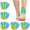 Udbrud Solette per Tallone, 5 Paia Talloniera in Gel di Silicone Tendine d'Achille Plantari per Tallonite Talloniere Scarpa per Fascite Plantare Spina Calcaneare la Tendinite（L）