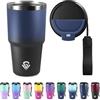 KollyKolla Tazza Termica 600ml 20oz, Termos Caffè con Doble Pared Reutilizable, Tazza da Viaggio per Caffe, Borraccia Termica in Acciaio Inox, sin BPA, Bicchiere Termico para Viajes, Oficina, Deporte, Escuela