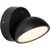LUCIDE FINN - Lampada da parete per interni/esterni - LED - 1 x 12 W 3000 K - IP54 - sensore giorno/notte - Nero