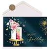 Joli Coon JoliCoon Biglietto auguri compleanno, ELEGANT Dreamy Cake, ELEGANT | Carta perlata 300g, effetto scintillante, doratura, busta Fine-Art, sigillo in ceralacca autoadesivo