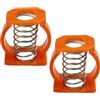 Anwangda 2 pezzi C Buckle Parallelizer, plastica a molla pieghevole per ciclismo, sostituzione di parti, attrezzi da equitazione, fibbie accessori per brompton di ricambio (arancione)