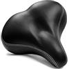 Miloll Comoda sella per bicicletta, comoda sella per bicicletta, in memory foam, ottima sostituzione per uomo e donna, larga, comoda e senza dolore (nero)