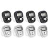 Hitopin 8PCS Contatore Elettronico Delle Dita, Mano Conteggio per Contatore Golf,Contatore Elettronico a 5 Cifre Dito,Mini Contatore per Dita, per Dock, Golf, Scuola, Inventario, Sport (Nero, Bianco)