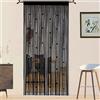 QiBoYuYe Tenda Perlata Porta Esterna Antimosche a Fili Per Interni ed Esterni - Divisorio Per Stanze e Finestre Decorazioni (Nero, 90 x 200 cm)
