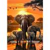 CEOVR Diamond Painting Kit Elefante,30x40cm DIY Pittura Diamante Kits,Mosaico Diamanti Painting,Famiglia di Elefanti