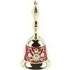 BONGSHAKALAKA Campana a Mano In Metallo Campana Con Maniglia Campanella a Mano Per Feste Di Natale Campanello Tavolo Campanella a Mano Per Hotel Reception, Ristorante Eventi Di Nozze, Decorazione Natalizia (Rosso)