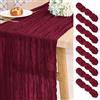 Pesonlook Confezione da 8 Runner da tavola in Garza da 3 m di Lunghezza, Colore Bordeaux, Rustico, Bohémien, per Matrimoni, Feste e banchetti-55 x 300 cm