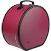 Lierys Cappelliera rotonda rosso bordeaux - 40 x 21 cm - con similpelle - Scatola per cappelli per la custodia con manico e chiusura - Valigia per cappelli - anche come decorazione per la casa