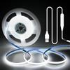 ALITOVE Striscia LED COB USB 3 m, dimmerabile, 5 mm, larghezza 5 V, luce bianca fredda, 6000 K, 1200 LED, autoadesiva, con interruttore per camera da letto, TV, retroilluminazione, decorazione da