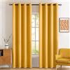MIULEE Tende Oscuranti per Interni 2 Pezzi 140x245 CM, Tenda Giallo Moderna per Soggiorno, Tende Coprente Termiche Isolanti per Interno con Anelli, Tenda Oscurante Finestra Camera da Letto Salotto