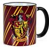 Elbenwald Harry Potter tazza con stemma Grifondoro Cappotto di braccia con il braccio con il leone animale ecoat e lettering ceramica 300ml rosso