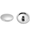 Mu Mianhua - Rubinetto per lavandino con pulsante in ottone cromato lucido, 38 mm, tappo di scarico per vasca da bagno