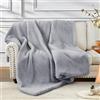 ShowyLive Coperta Plaid Super Morbida Coperta Pile Invernale da 1000 g/m² per Divano, Soggiorno -Coperta Lana Matrimoniale & Letto Singolo Adatto Adatto a Tutte le Stagioni (Grigio Chiaro, 100*160cm)