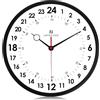 Lafocuse 30CM Orologio da Parete 24 Ore, Silenzioso Moderno Orologio da Muro Analogico, senza Ticchettio Decorativo per Soggiorno Camera da Letto Cucina Ufficio
