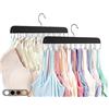 CudTrove 2 Pezzi Appendiabiti Reggiseni per Guardaroba con 20 Ganci Piegevoli | Risparmio Spazio in legno per Corpetti e canottiere,Cravatte,Sciarpe | Armadio Grucce per reggiseno per dormitori o appartament