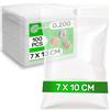 ONIX TECH 100 Pezzi Bustine Trasparenti Richiudibili con Foro 7 x 10 cm PE - Food Safe - Sacchetti Richiudibili con Zip per Confetti Caramelle - Spessore 0,05 mm G.200 - ONIX TECH