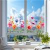 XFSRG Adesivi per Finestre Fiori e Farfalle Colorati in PVC Fogli Adesivi Decorativi per Vetri Decorazioni per Interni Ideali per Casa e Ufficio (Fiore, 30x60cm)