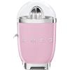 Smeg, Spremiagrumi Elettrico CJF11PKEU, Spremitura a Pressione Manuale, Beccuccio Antigoccia e Cono Universale, Base Antiscivolo, Avvolgicavo Integrato, 70W, Rosa