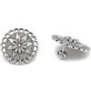Vlnet Vestopazzo orecchini a lobo con chiusura a farfallina, Placcati argento, artigianali e Nickel tested. Fiore 3D, fiore e stella e Microfili. (stella)