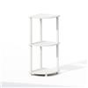 Furinno TURN-N-TUBE Libreria 3 Ripiani, Libreria Con Espositore Compatto Multiuso, Per Soggiorno, Camera Da Letto, Home Office, Bianco/Bianco