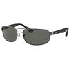 RAY-BAN 0RB3445 Occhiali da Sole, Grigio (Gunmetal), 61 Donna