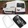 TTCR-II 1PC Compatibile con Vetro Specchio Renault Master/Opel Movano B/Nissan NV400 Piastra Vetro Specchio Retrovisore Riscaldato 2010-2021, Piastra Dello Specchietto Master/Movano/NV400-Sinistro